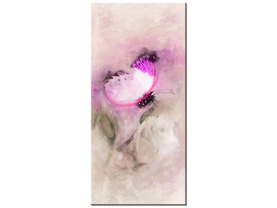 Obraz Motyl i róża, 55x115 cm Oobrazy