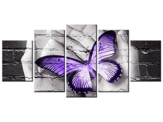 Obraz, Motyl na dłoniach, 5 elementów, 150x70 cm Oobrazy