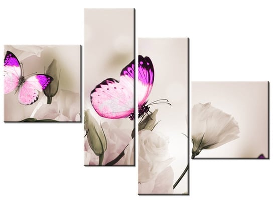 Obraz Motyli raj, 4 elementy, 100x70 cm Oobrazy