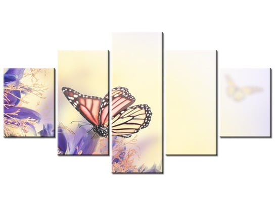 Obraz Motylki, 5 elementów, 150x80 cm Oobrazy