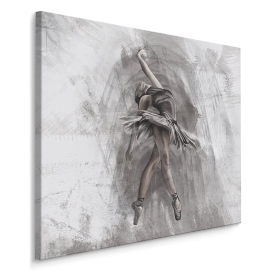 Obraz MURALO Canvas Balet BALETNICA Taniec Betonowe tło, 40x40 cm Muralo