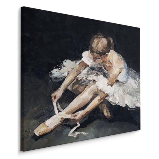 Obraz MURALO Canvas Baletnica Sztuka Taniec Balet Malarstwo, 80x80cm Muralo