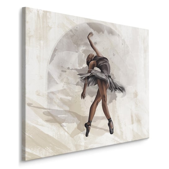 Obraz MURALO Na Płótnie Canvas BALERINA Beton Taniec Abstrakcja Nowoczesny Wzór, 40x40 cm Muralo
