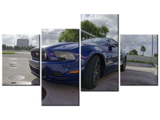Obraz Mustang - Brett Levin, 4 elementy, 120x70 cm Oobrazy