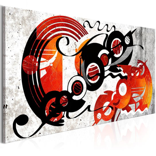 Obraz - Muzyczne kreacje (1-częściowy) szeroki Czerwony 120x60 ARTGEIST