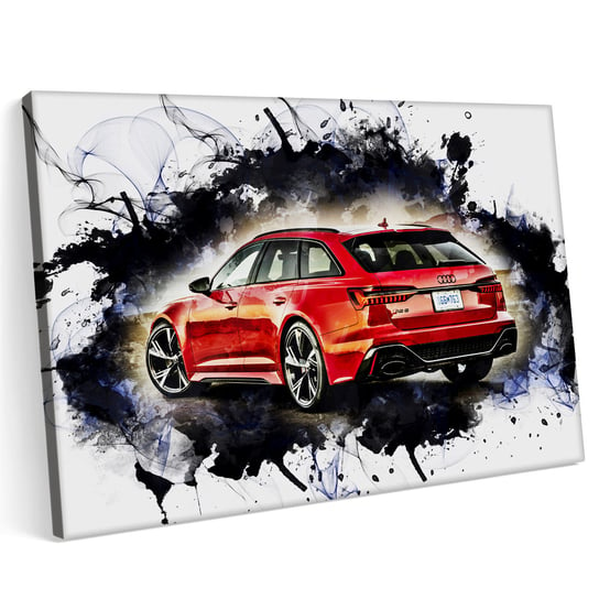 Obraz na płótnie 100x70 Audi RS6 Avant Samochód Czerwony Sport Printonia