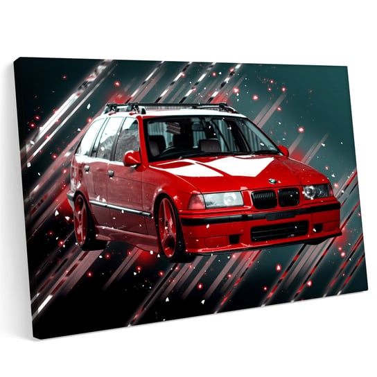 Obraz na płótnie 100x70 BMW Stance Seria 3 E36 Samochód Tuning Printonia