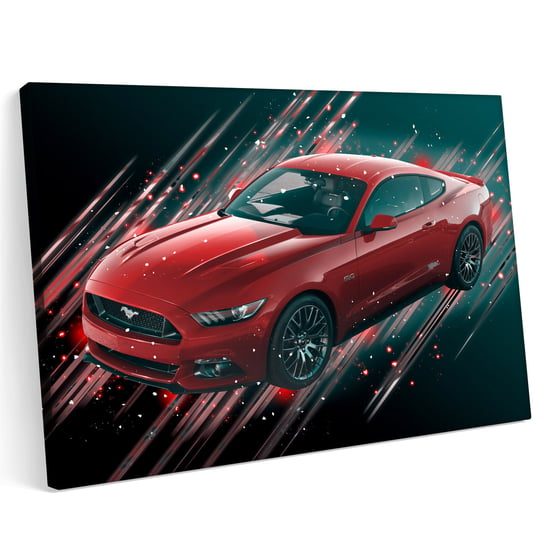 Obraz na płótnie 100x70 Ford Mustang Czerwony Samochód Sport Printonia