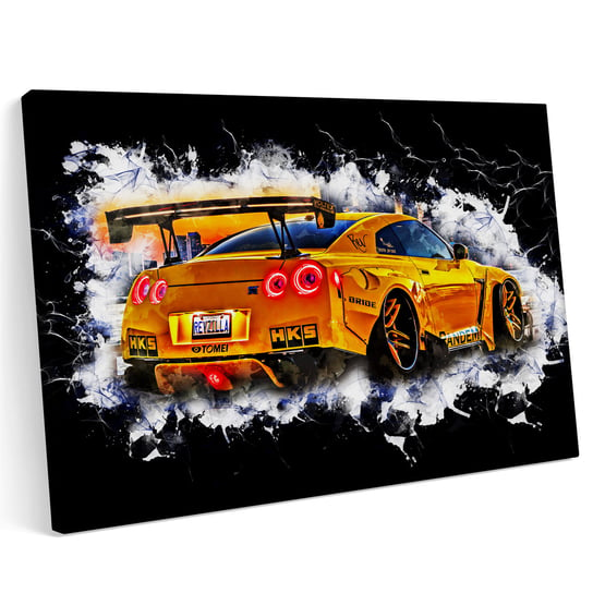 Obraz na płótnie 100x70 Nissan GT R Sport Miasto Zachód Samochód Printonia