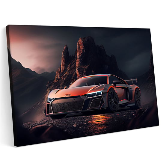 Obraz na płótnie 100x70cm Audi R8 Sport Samochód Góry Krajobraz Printonia