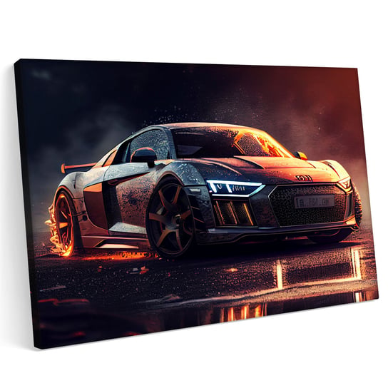 Obraz na płótnie 100x70cm Audi R8 Sport Samochód Góry Krajobraz Printonia