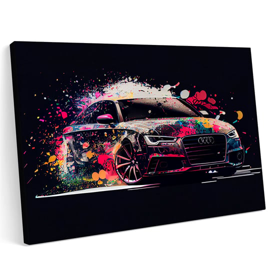 Obraz na płótnie 100x70cm Audi RS 6 A6 C7 Abstrakcja Samochód Sport Printonia