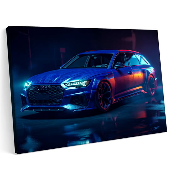 Obraz na płótnie 100x70cm Audi RS6 S6 A6 Miasto Samochód Printonia