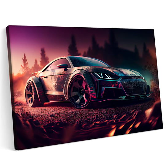 Obraz na płótnie 100x70cm Audi TT Sport Gory Teren Las Printonia