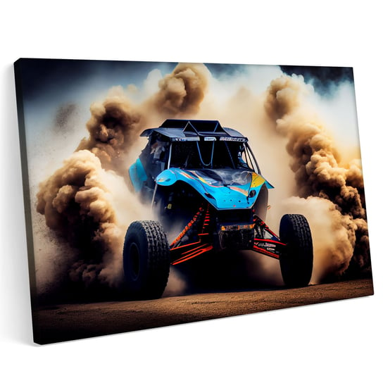 Obraz na płótnie 100x70cm Buggy Dakar Rajd Piasek Kurz Printonia