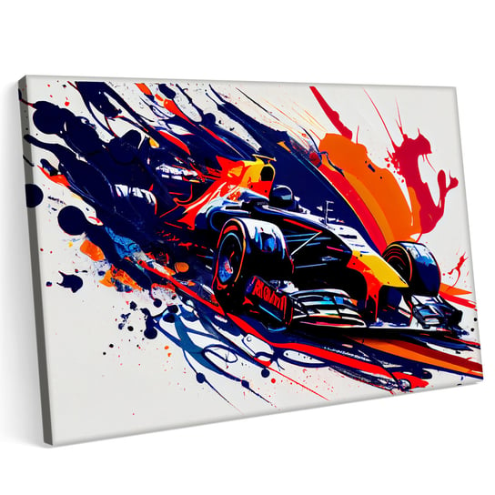 Obraz na płótnie 100x70cm F1 Red Bull Styl Grafiki Bolid Formuła 1 Printonia