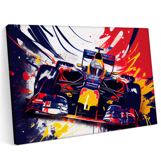 Obraz na płótnie 100x70cm F1 Red Bull Styl Grafiki Bolid Formuła 1 Printonia