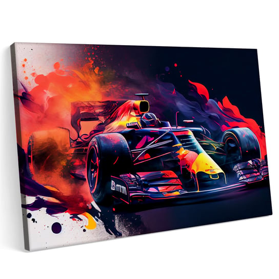 Obraz na płótnie 100x70cm F1 Red Bull Styl Grafiki Bolid Formuła 1 Printonia