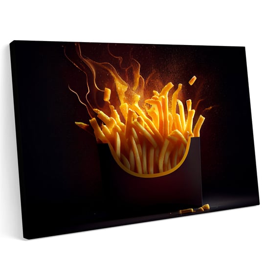 Obraz na płótnie 100x70cm Frytki Ziemniaki FastFood Jedzenie Printonia
