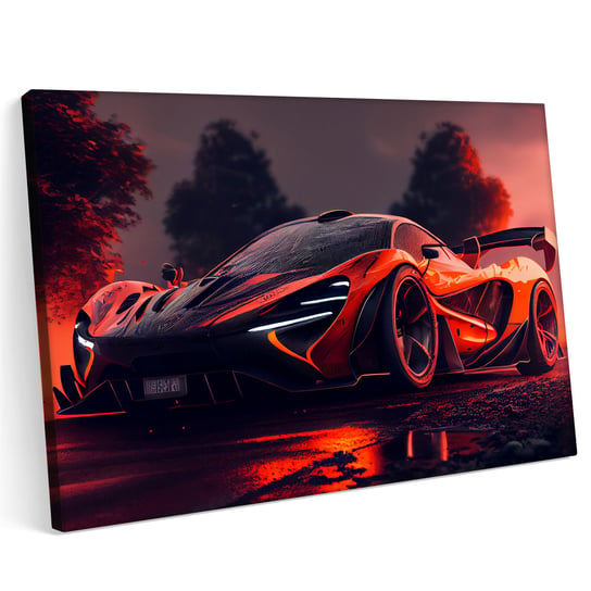 Obraz na płótnie 100x70cm McLaren Samochód Sport Teren Góry Las Tuning Abstrakcja Printonia