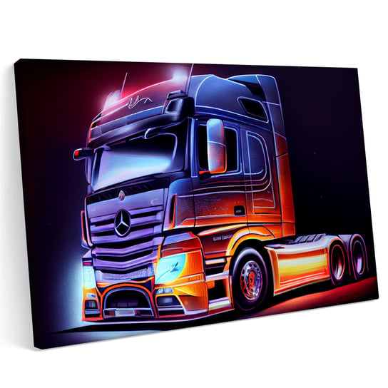 Obraz na płótnie 100x70cm Mercedes Actros Samochód Cieżarowy TIR LKW Printonia