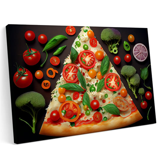 Obraz na płótnie 100x70cm Pizza Pizzeria Jedzenie Włochy Pomidor Warzywa Printonia