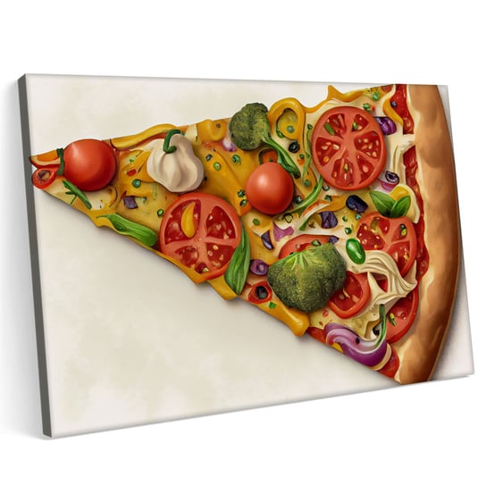 Obraz na płótnie 100x70cm Pizza Pizzeria Jedzenie Włochy Pomidor Warzywa Printonia