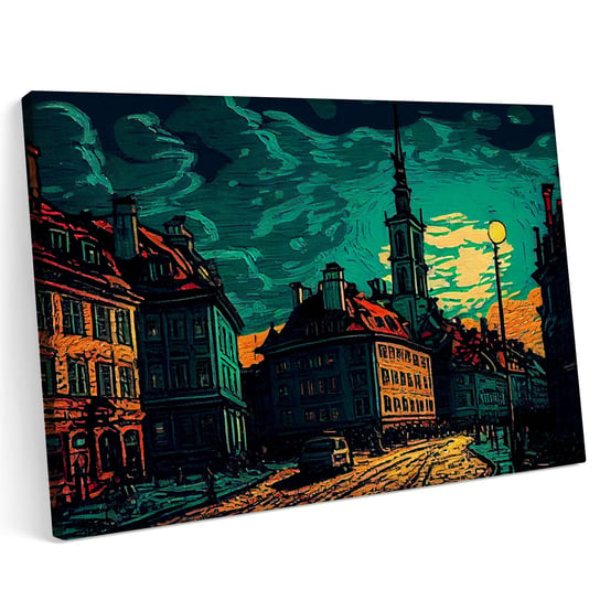 Obraz na płótnie 100x70cm Warszawa Panorama Sztuka Malarstwo Printonia