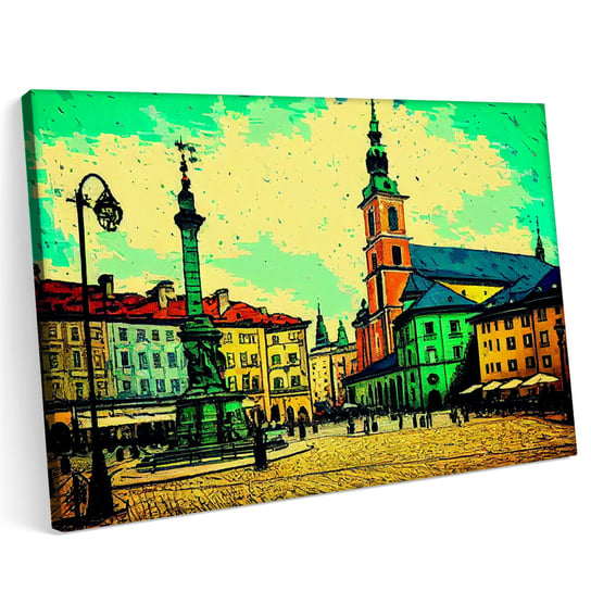 Obraz na płótnie 100x70cm Warszawa Panorama Sztuka Malarstwo Printonia