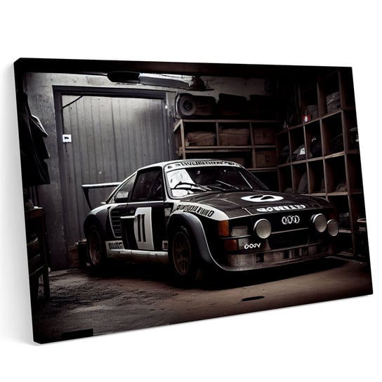 Obraz na płótnie 120x80cm Audi RSR Klasyka Samochód Garaż Printonia