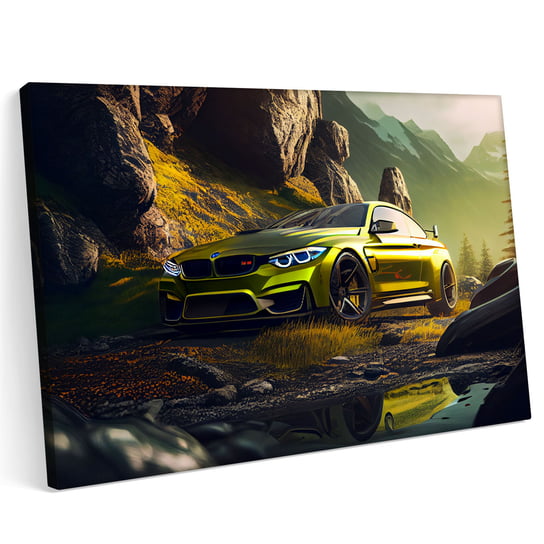 Obraz na płótnie 120x80cm BMW M4 Teren Góry Las Printonia