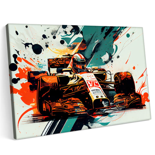 Obraz na płótnie 120x80cm F1 ilustracje bolid Formuła 1 Grafika Printonia