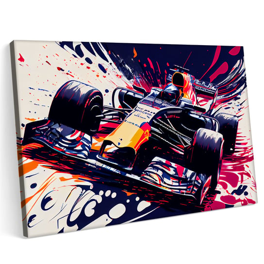 Obraz na płótnie 120x80cm F1 Red Bull Styl Grafiki Bolid Formuła 1 Printonia