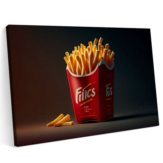 Obraz na płótnie 120x80cm Frytki Ziemniaki FastFood Jedzenie Printonia