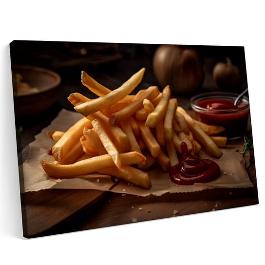Obraz na płótnie 120x80cm Frytki Ziemniaki FastFood Jedzenie Printonia