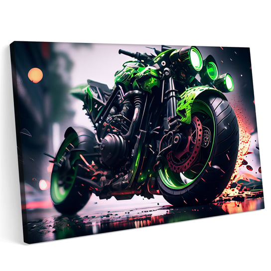 Obraz na płótnie 120x80cm Kawasaki Motor Abstrakcja Teren Góry Printonia