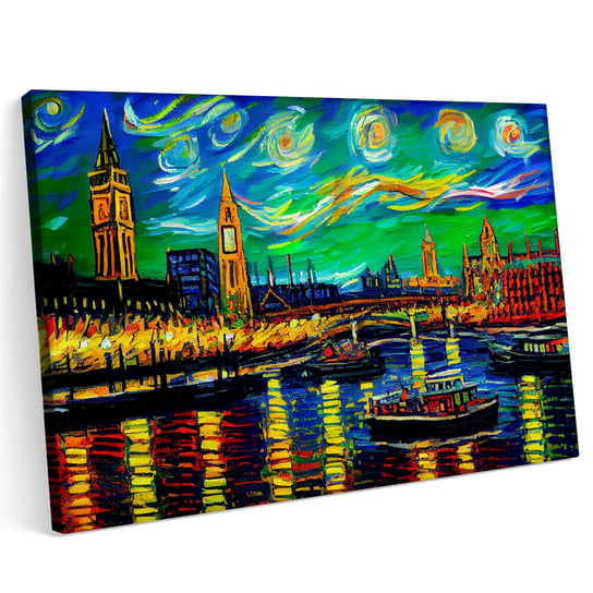 Obraz na płótnie 120x80cm Londyn UK Anglia Panorama Malarstwo Sztuka Printonia
