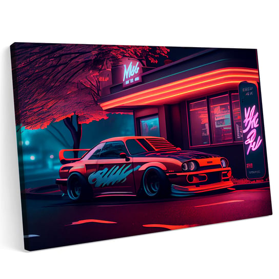 Obraz na płótnie 120x80cm Mazda MX5 Samochód Sport Abstrakcja Neon Style Kolory Printonia