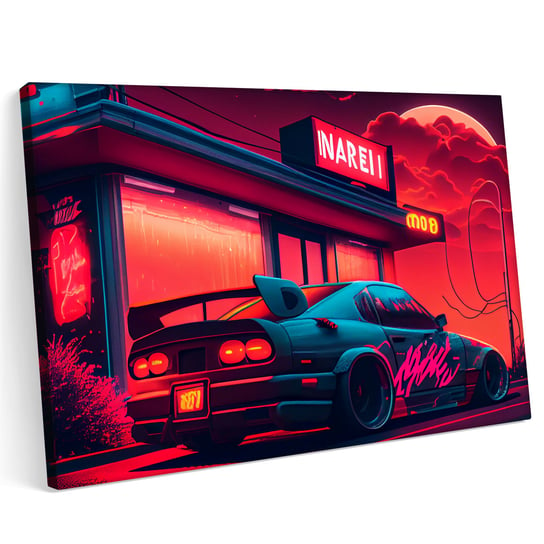 Obraz na płótnie 120x80cm Mazda MX5 Samochód Sport Abstrakcja Neon Style Kolory Printonia