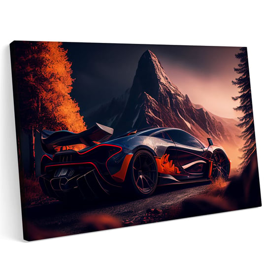 Obraz na płótnie 120x80cm McLaren Samochód Sport Teren Góry Las Tuning Abstrakcja Printonia