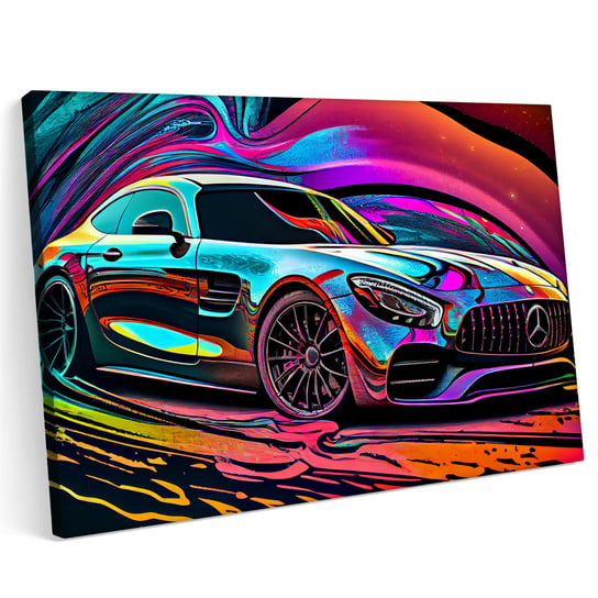 Obraz na płótnie 120x80cm Mercedes Benz AMG GT Samochód Sport Droga Tuning Abstrakcja Printonia