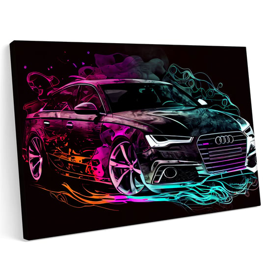 Obraz na płótnie 140x100cm Audi RS 6 A6 C7 Abstrakcja Samochód Sport Printonia