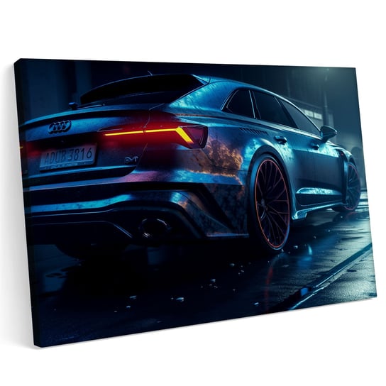 Obraz na płótnie 140x100cm Audi RS6 S6 A6 Miasto Samochód Printonia