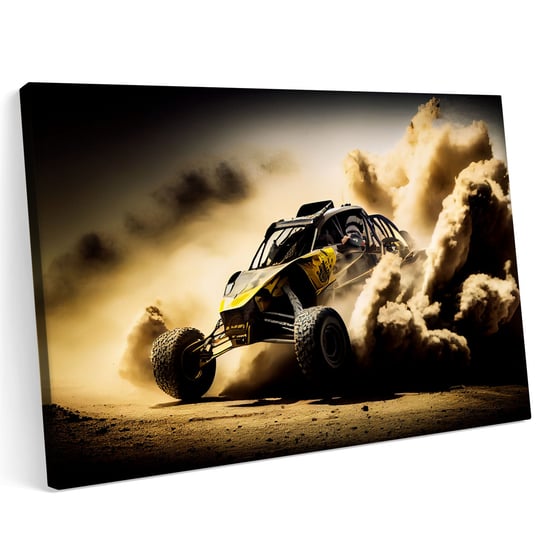 Obraz na płótnie 140x100cm Buggy Dakar Rajd Piasek Kurz Printonia