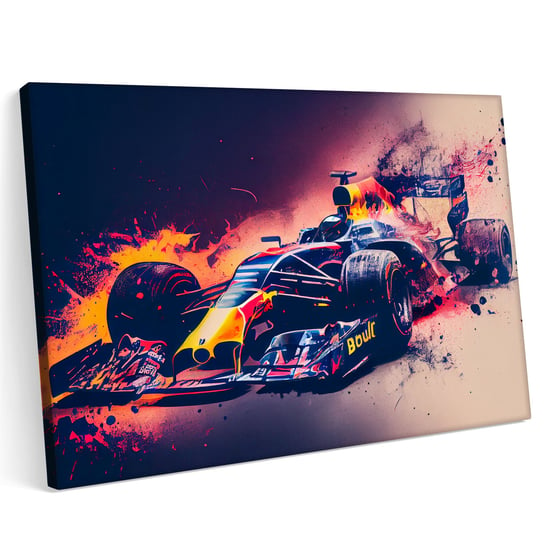 Obraz na płótnie 140x100cm F1 Red Bull Styl Grafiki Bolid Formuła 1 Printonia