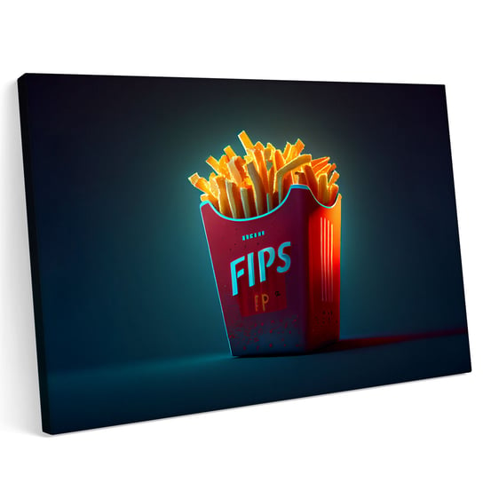 Obraz na płótnie 140x100cm Frytki Ziemniaki FastFood Jedzenie Printonia