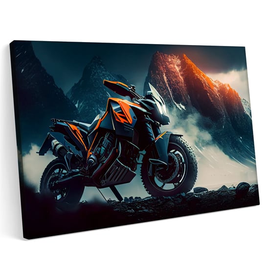 Obraz na płótnie 140x100cm KTM Motor Abstrakcja Góry Ścigacz Teren Printonia