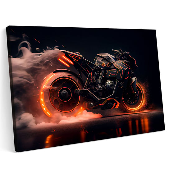 Obraz na płótnie 140x100cm KTM Motor Abstrakcja Góry Ścigacz Teren Printonia