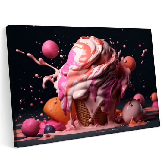 Obraz na płótnie 140x100cm Lody Wakacje Lato Lodziarnia Cukiernia Printonia