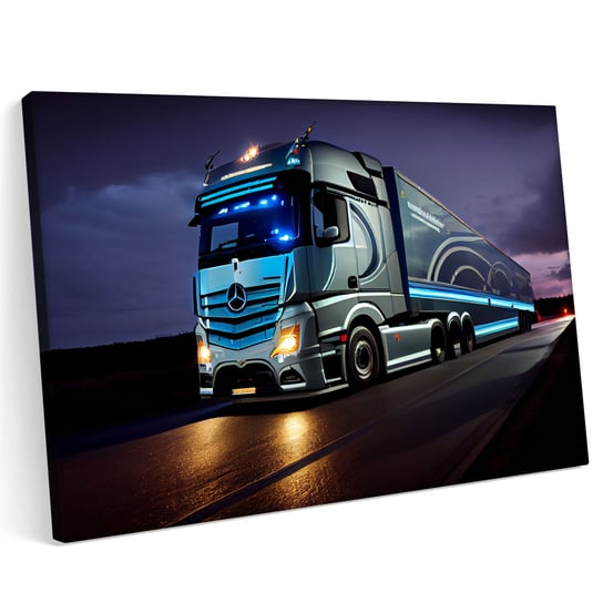 Obraz na płótnie 140x100cm Mercedes Actros Samochód Cieżarowy TIR LKW Printonia